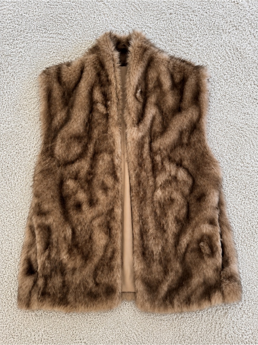 Abercrombie & Fitch Brown Faux Fur Vest